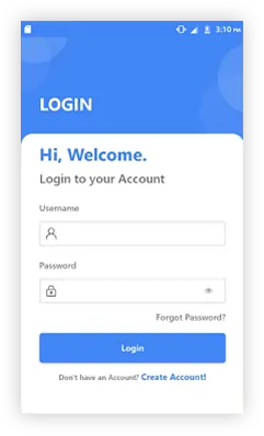 login screen